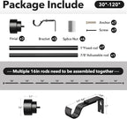 IFELS Heavy Duty Curtain Rods for Windows 66 to 120 Inch, 1 Inch Adjustable - Image 8