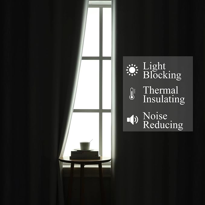 Estelar Textiler Lilac and Grayish White Blackout Curtains 108 Inches Long - Image 3