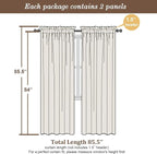 Chyhomenyc Purple Sheer Curtains 84 Inch Length 2 Panels, Light Filtering Soft - Image 2