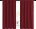 NICETOWN Christmas Burgundy Curtains Blackout Drape Panels - Image 2