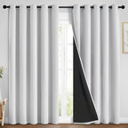 Yakamok 100% Blackout Curtains 84 Inches Long, 2 Thick Layers Heat and Full by Yakamok