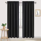 DWCN Black Blackout Curtains for Bedroom, 60 x 84 inches Long by DWCN