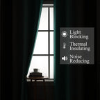Estelar Textiler Brown and Teal Gradient Blackout Curtains - Image 3