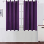LEMOMO Blackout Curtains 66 x 54 Inch Long Purple Curtains Set of 2 Panels Room by Lemomo