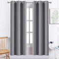 Yakamok Room Darkening Gray Blackout Curtains Thermal Insulated Grommet Curtain by Yakamok