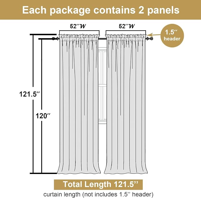 Lecloud Leia Sage Green Sheer Curtains 120 Inches Long 2 Panels, Jacquard - Image 3