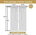 Lecloud Leia Blush Pink Sheer Curtains 120 Inches Long 2 Pcs, Living Room - Image 3
