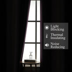 Estelar Textiler Purple and Black Ombre Blackout Curtains 45 Inch Length - Image 3