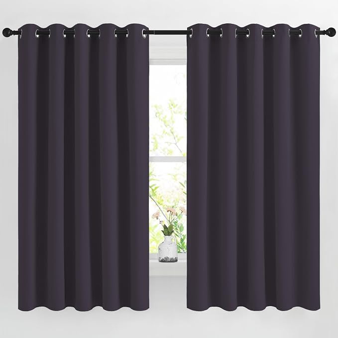 NICETOWN Blackout Bedroom Curtains 66 inches Long, Grommet Room Darkening by NICETOWN