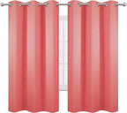LEMOMO Coral Blackout Curtains 42 x 63 Inch Length/Set of 2 Curtain - Image 2