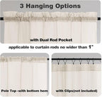 Chyhomenyc Cream Sheer Curtains 120 Inches Long - Image 5