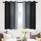 SimpleHome Ombre Room Darkening Curtains 36 inches Length by SimpleHome