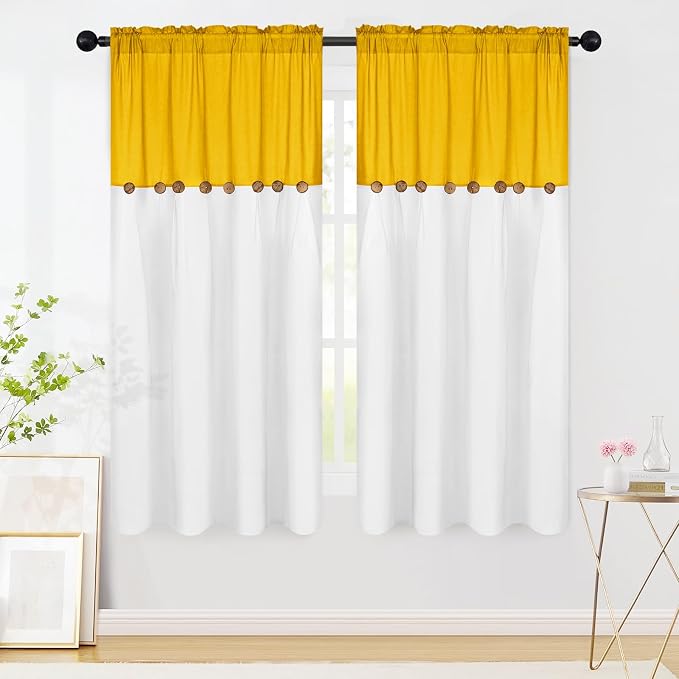 FRAMICS Farmhouse Cotton Linen Curtains - Image 2