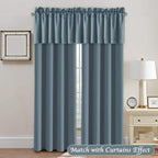 H.VERSAILTEX Blackout Valances for Windows, Kitchen Window Valance Curtains for - Image 3