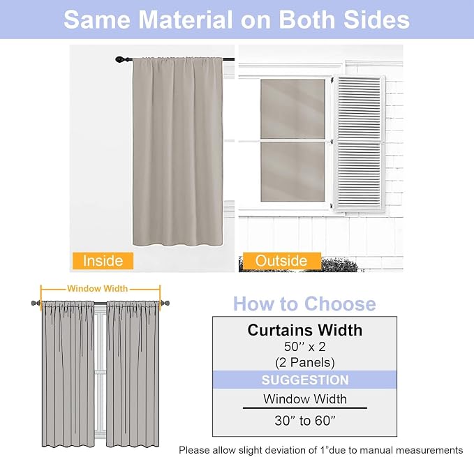 Simplebrand Ava Stone Blackout Curtains - Image 7