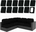 hyha 12Pcs Patio Cushion Covers, Stretch Outdoor Couch Cushion Covers by hyha