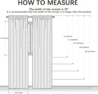 youleyar Solid Sheer Rod Pocket Curtain Voile Draperies 2 Panels White Beige - Image 7