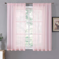 Tollpiz Sheer Curtains Living Room Linen Textured Curtain Sheers Light by Tollpiz