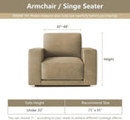 MYSKY HOME Chair Covers Armchair, Recliner Chair Cover Beige Couch Cover - Image 6