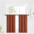 RYB HOME Blackout Cafe Curtains 30 inch Length, Short Light UV Heat Blocking by RYBHOME