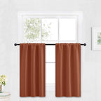 RYB HOME Blackout Cafe Curtains 30 inch Length, Short Light UV Heat Blocking by RYBHOME
