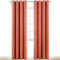 Yakamok Blackout Curtains 84 Inches Long Coral Room Darkening Thermal Insulated by Yakamok