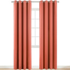 Yakamok Blackout Curtains 84 Inches Long Coral Room Darkening Thermal Insulated by Yakamok