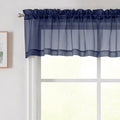 Navy Blue Valances for Windows, Modern Solid Mini Small Window Curtains for by WelvetBLK