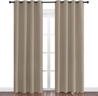 NICETOWN Taupe Blackout Curtains 86" Long, 2 Pieces - Image 2