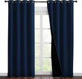 NICETOWN 100% Blackout Curtain Set, Thermal Insulated & Energy Efficiency by NICETOWN