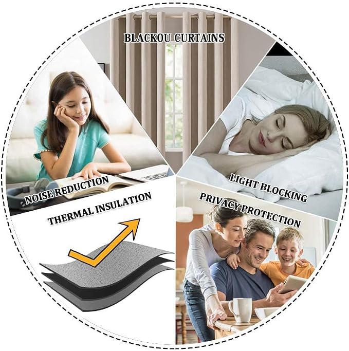 MIULEE 90 Inches Linen Textured Curtains - Image 7