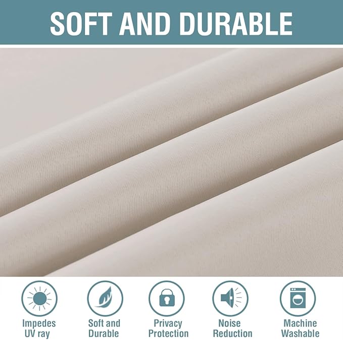 H.VERSAILTEX Blackout Patio Curtains 100 x 84 Inches - Image 4