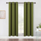 NICETOWN Blackout Window Curtains 70" L, 2 Panels, 34 inch, Olive Green by NICETOWN