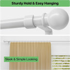 White Curtain Rods for Windows 66 to 120, Long Curtain Rod for Outdoor Patio - Image 6