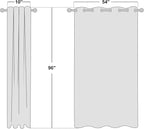 NICETOWN Taupe Sheer Curtains 96 inches Long, Grommet Voile Textured Airy Sheer - Image 2