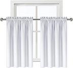 DWCN White Short Room Darkening Curtains - Image 9
