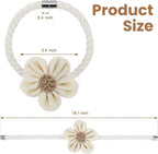 KLOGTSIND Magnetic Curtain Tiebacks, 6 Pack Flower Curtain Holdbacks - Image 3