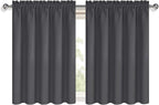 DWCN Short Blackout Curtains 36 inches Length 2 Panels Set, Half Window Rod - Image 9