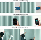 MIULEE Aqua Back Tab Blackout Curtains 108 Inch Long 2 Panels Set - Image 5