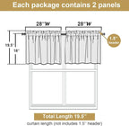 Lecloud Leia Sage Green Sheer Kitchen Curtains 18 Inch Length 2 Pcs, Jacquard - Image 3