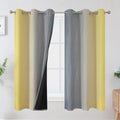 Ombre Gray and Yellow Blackout Curtains 63 Inch Length 2 panels, Full Room by ESTELARTEXTILER