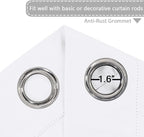 H.VERSAILTEX White Curtains for Sliding Glass Door Room Divider Curtains Noise - Image 3