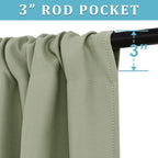 RYB HOME Blackout Curtains for Bedroom Living Room 63 inches Long, Thermal - Image 2