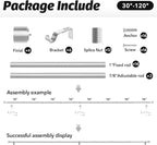 GEEBOBO 2 Pack Silver Curtain Rods - Image 6