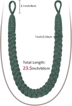 NICEEC 4 Pack Natural Cotton Rope Curtain Tiebacks Elegant Boho Style - Image 3