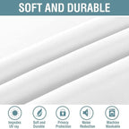 H.VERSAILTEX White Curtains for Living Room Pure White Curtain 96 inches Long - Image 8