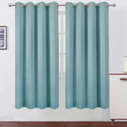 LEMOMO Blackout Curtains 66 x 72 Inch Long Stone Blue Curtains Set of 2 Panels by Lemomo