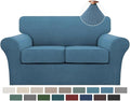 Turquoize 3 Piece Sofa Covers For 2 Cushion Couch Sofa Slipcover Soft Couch by Turquoize