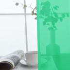 SpaceDresser Basic Rod Pocket Sheer Voile Window Curtain Panels Grass Green 1 - Image 8