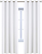 Yakamok White Thermal Insulated Curtains 84 Inch Length Solid Grommet Top - Image 8